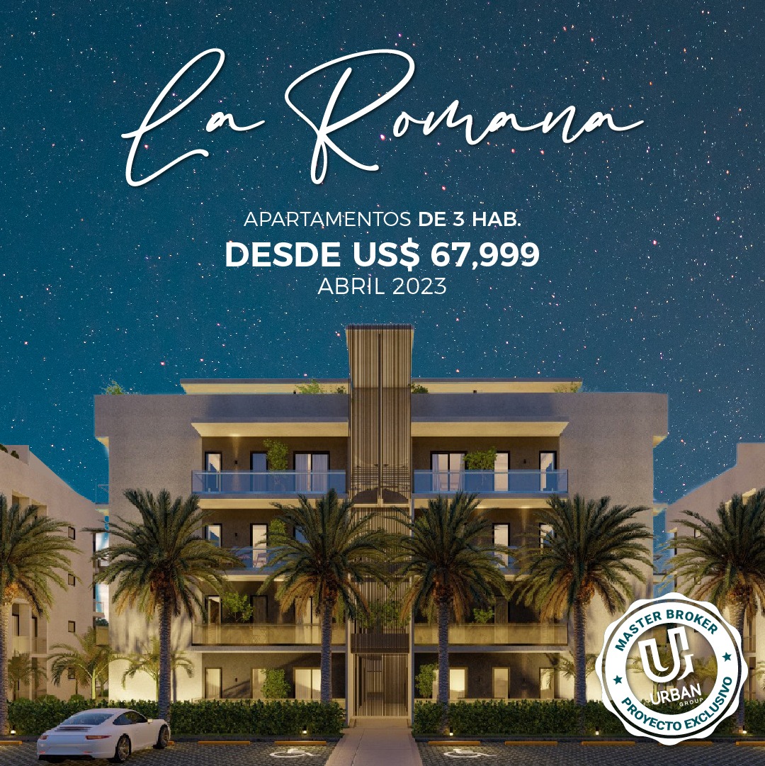 Apartamentos en el paraíso La Romana Todos de 3 Habitaciones desde US$67,999