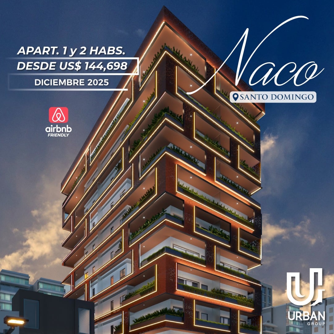 Apartamentos de 1 y 2 Habitaciones desde US$144,698 en Naco