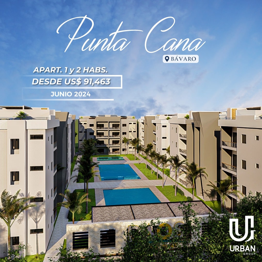 Bellos Apartamentos de 1 & 2 Habitaciones en Punta Cana con Confotur