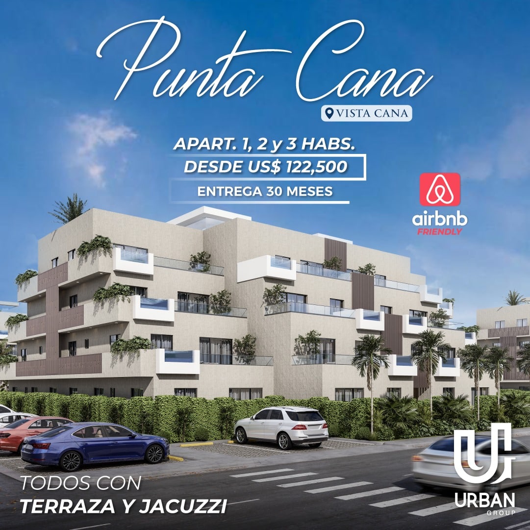 Apartamentos en Vistacana Punta Cana Con Terraza & Jacuzzi