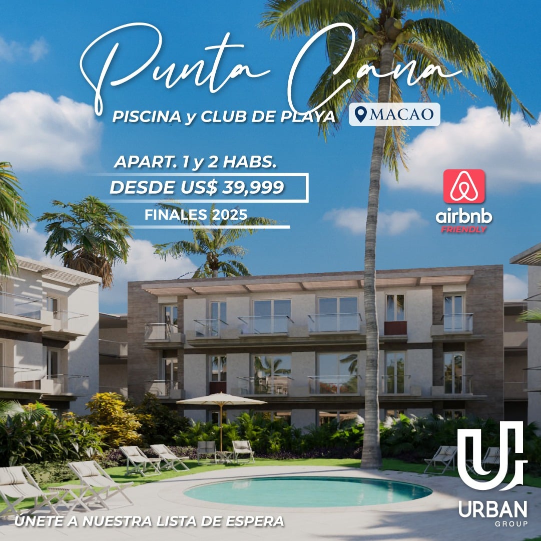 Apartamentos de 1,2 & 3 Habitaciones desde US$39,999 En Punta Cana