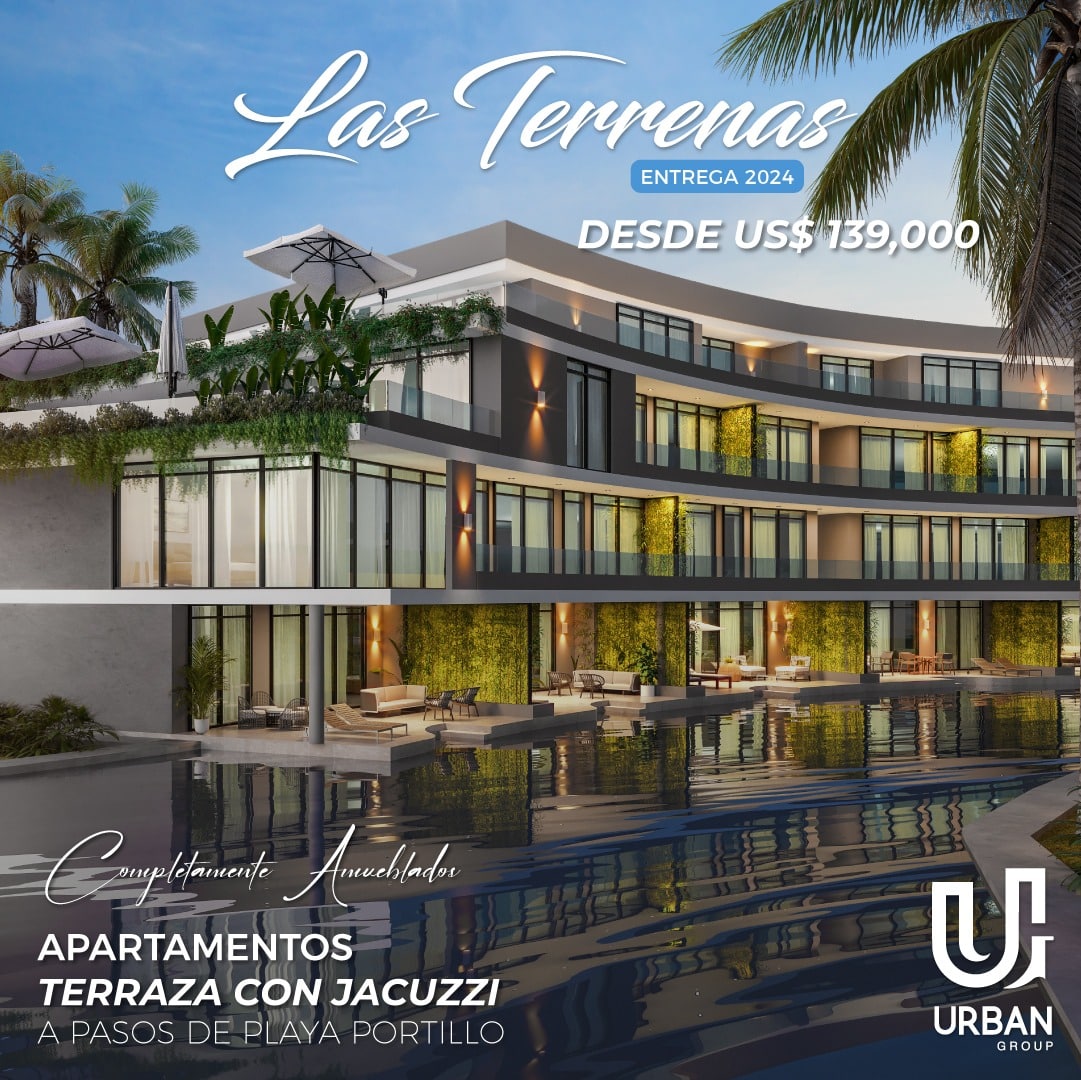 Apartamentos Con Terraza & Jacuzzi A Pasos de la Playa Portillo Desde US$ 139,000