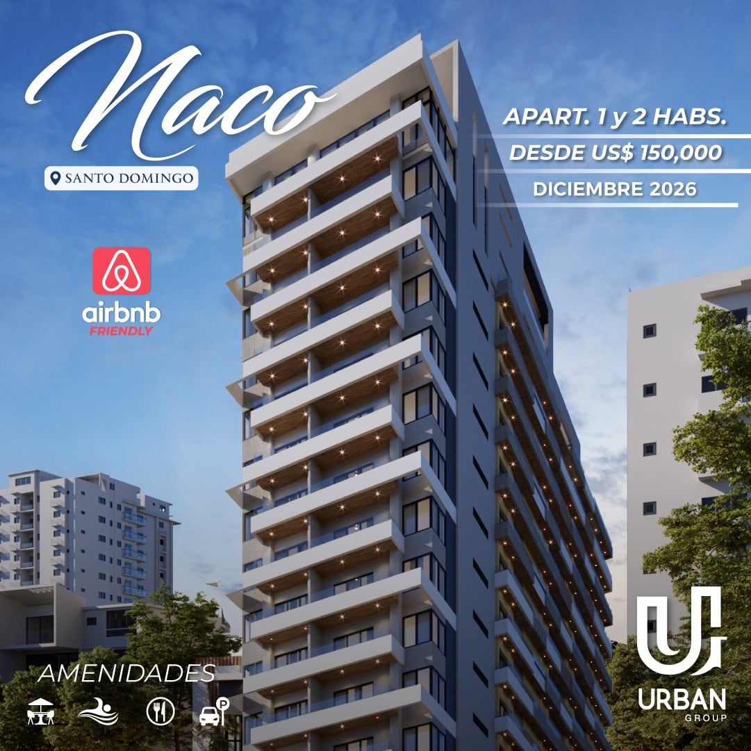 Apartamentos de 1 y 2 Habitaciones Desde US$ 150,000 Naco