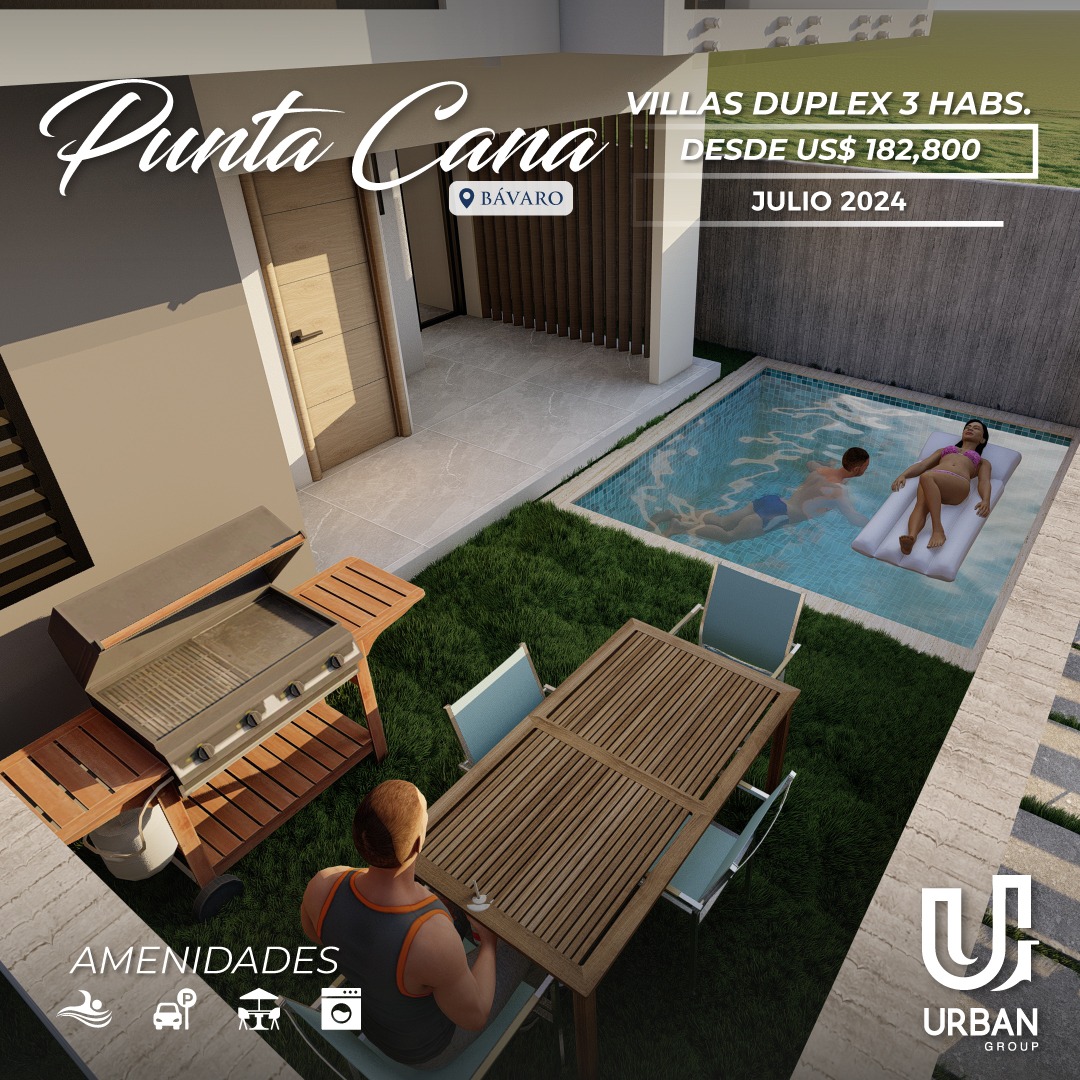 Apartamentos y Villas desde 94,500 Proximo a Downtown Punta Cana