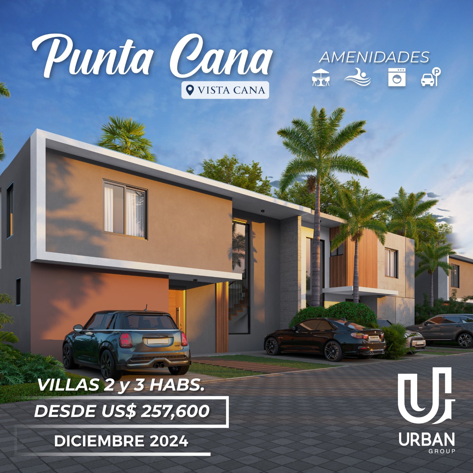 Villas de 2 y 3 Habitaciones desde US$257,600 en Vistacana Punta Cana