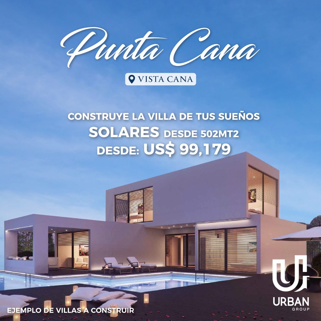 Solares para la construcción de villas Desde US$99,179 en Vistacana Punta Cana