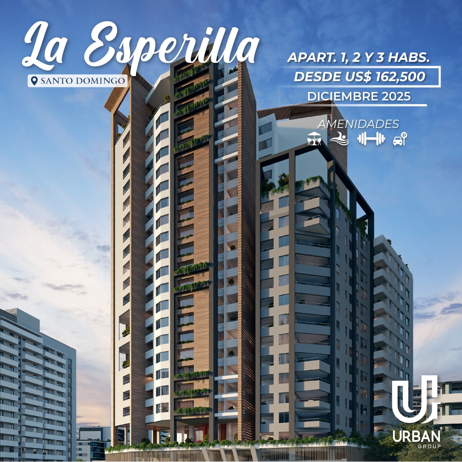 Apartamentos de 1, 2 & 3 Habitaciones Desde US$162,500 en La Esperilla