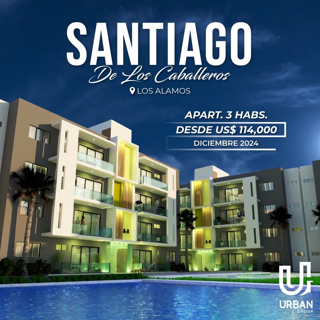Apartamentos de 3 Habitaciones en Santiago desde US$114,000