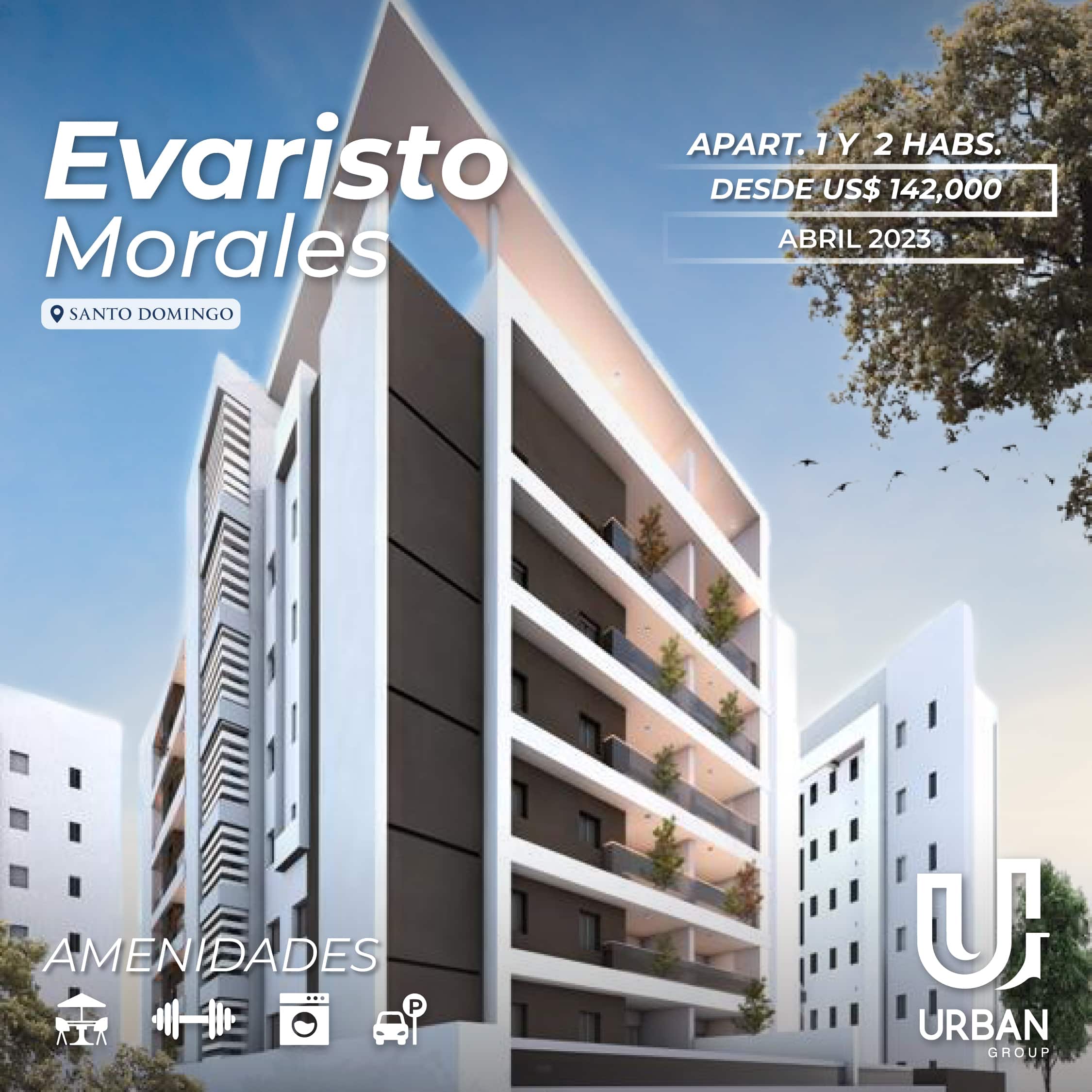 Apartamentos de 1 & 2 Habs. Listos en Evaristo Morales desde US$142,000