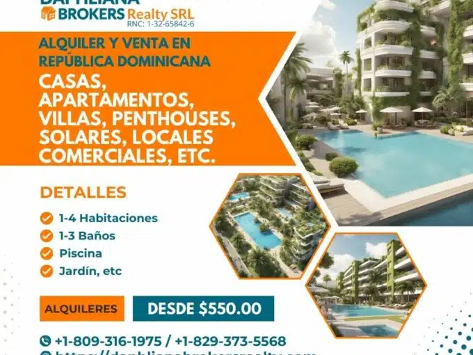 alquiler renta venta de viviendas inmuebles apartamentos en republica dominicana rd 1