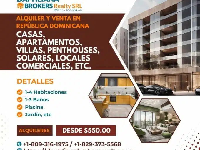 renta alquiler venta de inmuebles viviendas condominios en republica dominicana 1